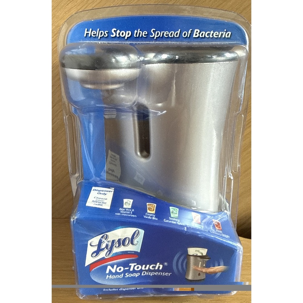 Lysol No-Touch Hand Soap Dispenser Stainless New Sealed